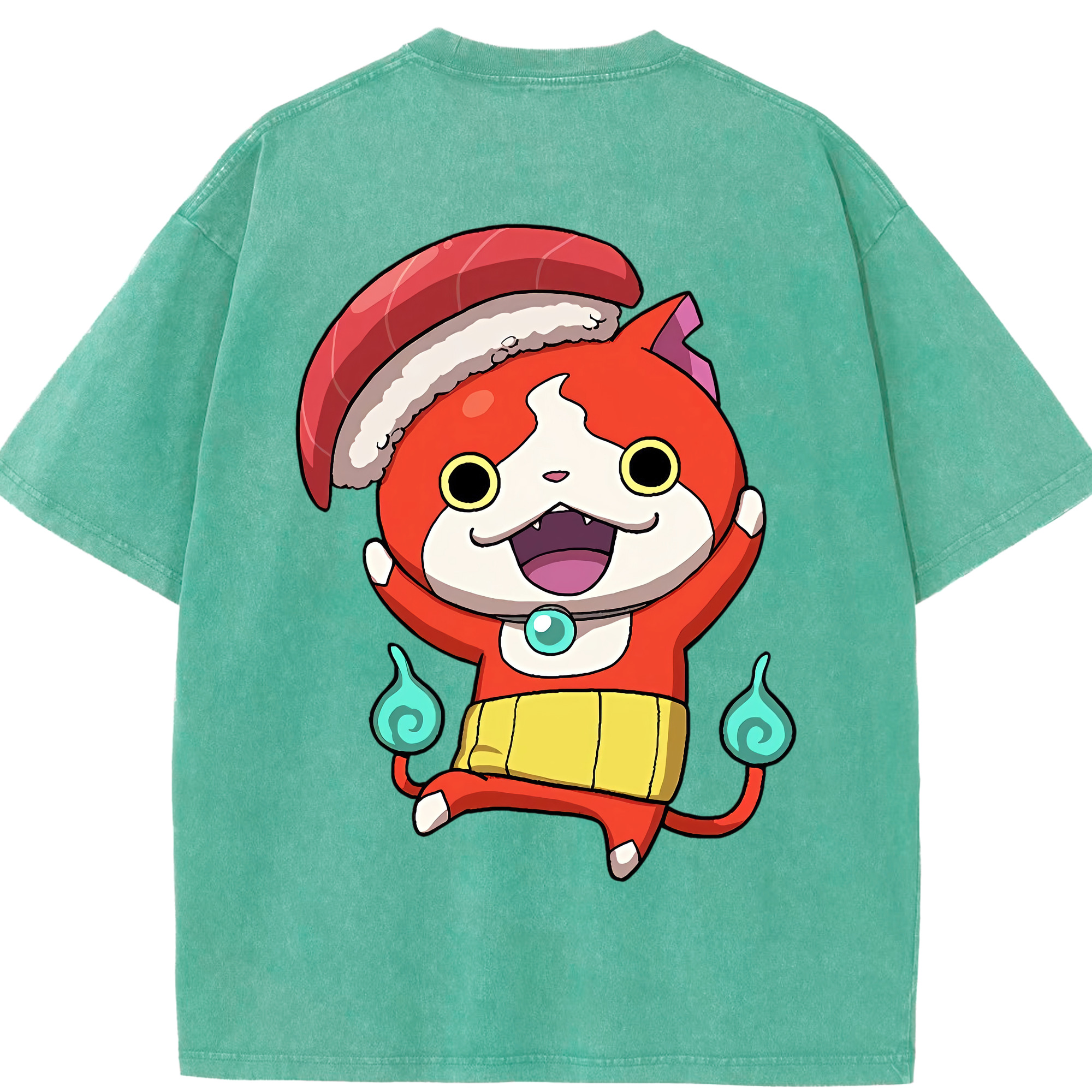 （画像用） 妖怪ウォッチ Yo-kai Watch 綿100% ヴィンテージ風 半袖Tシャツ（背面プリント）